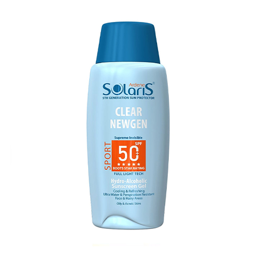 ضد آفتاب ژل هیدرو الکلی SPF50مناسب پوست های دارای جوش سولاریس آردن